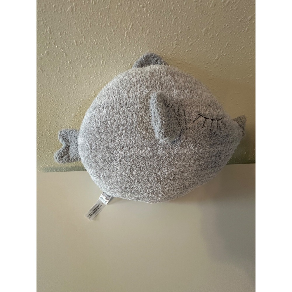 Barefoot Dreams Plush Fish Stuffed Animal CozyChic Buddie Gray Soft toy - Picture 3 of 7